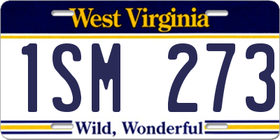 WV license plate 1SM273