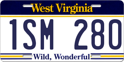 WV license plate 1SM280