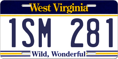 WV license plate 1SM281