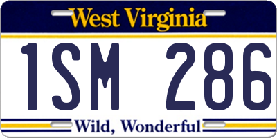 WV license plate 1SM286