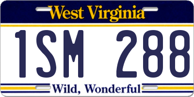 WV license plate 1SM288