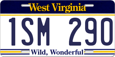 WV license plate 1SM290