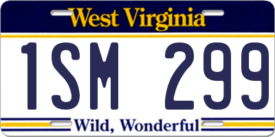 WV license plate 1SM299