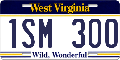 WV license plate 1SM300