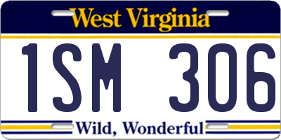 WV license plate 1SM306