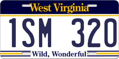 WV license plate 1SM320