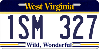 WV license plate 1SM327