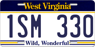 WV license plate 1SM330