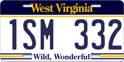 WV license plate 1SM332