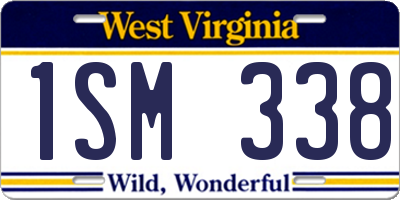 WV license plate 1SM338