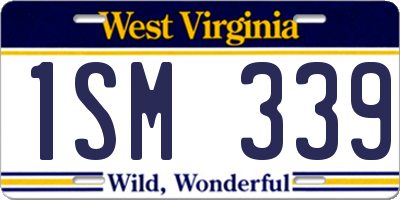 WV license plate 1SM339