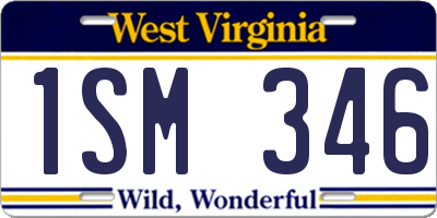 WV license plate 1SM346