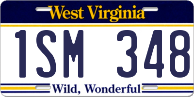 WV license plate 1SM348