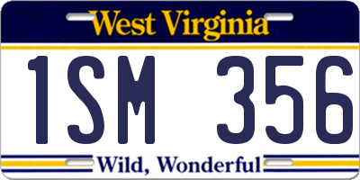 WV license plate 1SM356