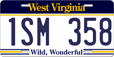 WV license plate 1SM358