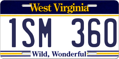 WV license plate 1SM360