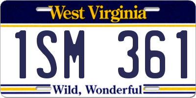 WV license plate 1SM361