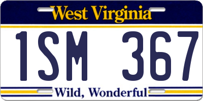 WV license plate 1SM367
