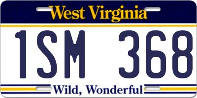 WV license plate 1SM368