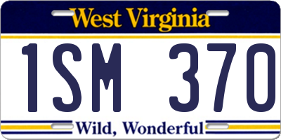 WV license plate 1SM370