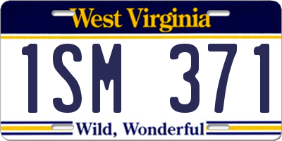 WV license plate 1SM371