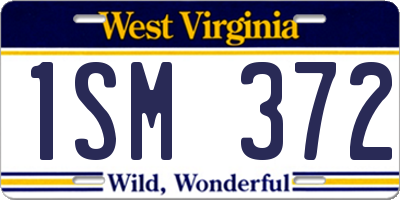 WV license plate 1SM372