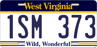 WV license plate 1SM373