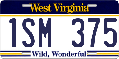 WV license plate 1SM375