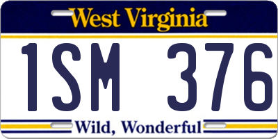WV license plate 1SM376