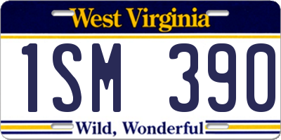 WV license plate 1SM390