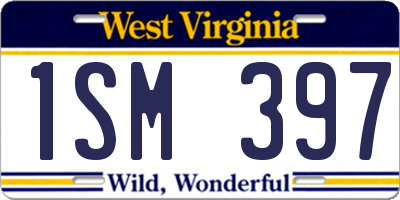 WV license plate 1SM397