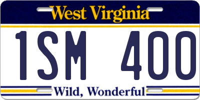 WV license plate 1SM400