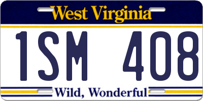 WV license plate 1SM408