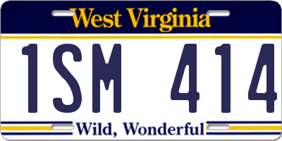 WV license plate 1SM414