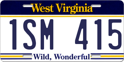 WV license plate 1SM415