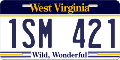 WV license plate 1SM421