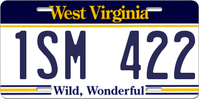 WV license plate 1SM422
