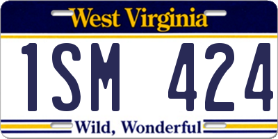 WV license plate 1SM424