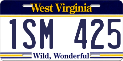WV license plate 1SM425
