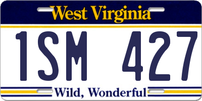 WV license plate 1SM427