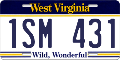 WV license plate 1SM431