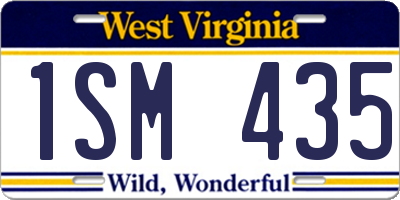 WV license plate 1SM435