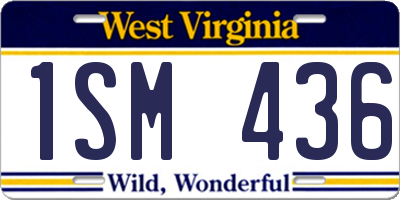 WV license plate 1SM436