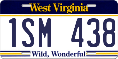 WV license plate 1SM438