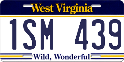 WV license plate 1SM439