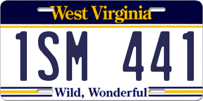 WV license plate 1SM441