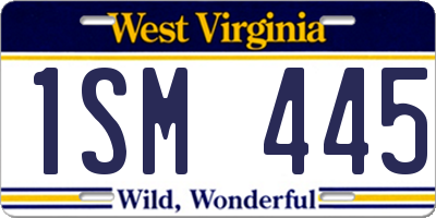 WV license plate 1SM445