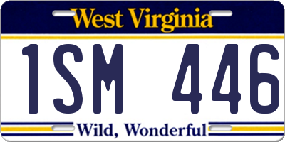 WV license plate 1SM446