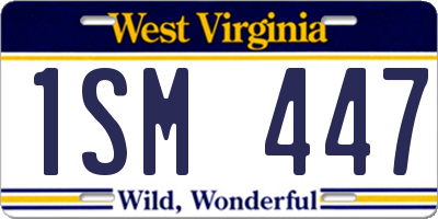 WV license plate 1SM447
