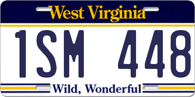 WV license plate 1SM448